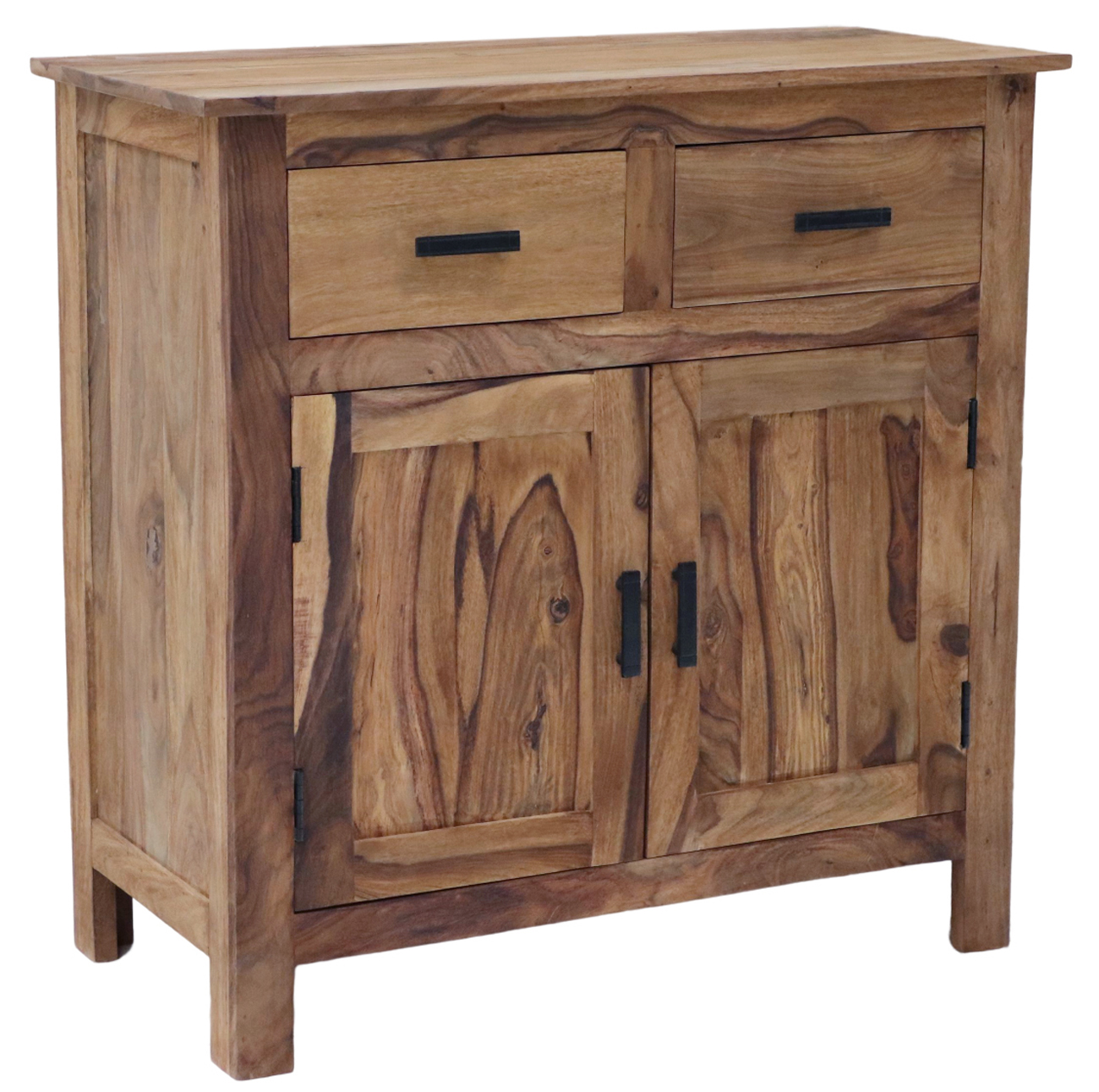Rami Chest of drawers 90x90x45 made of Indian solid sheesham wood - Image 4