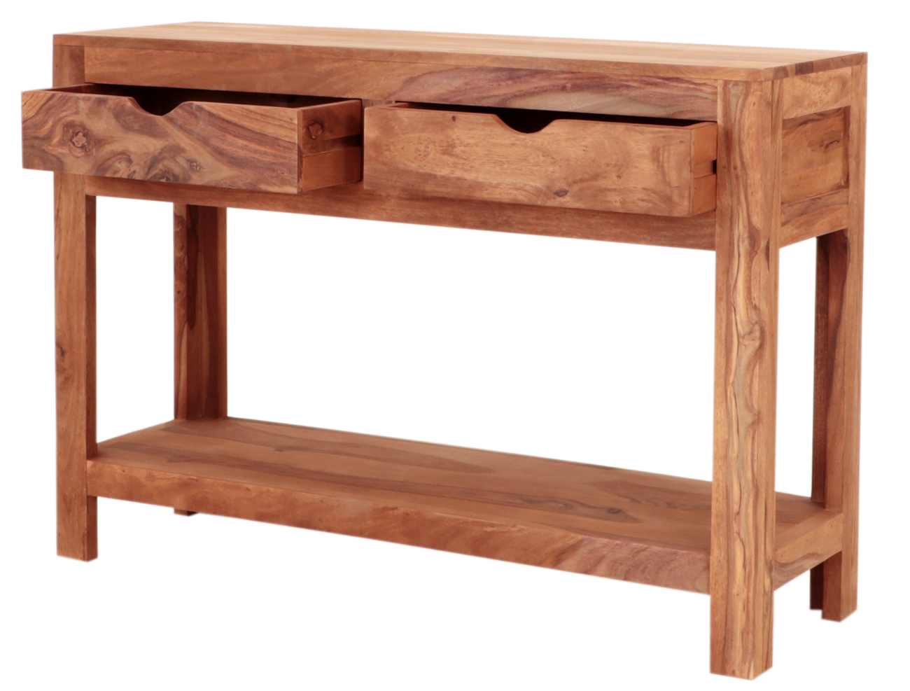 AMBA Solid Sheesham Wood Console Table | 110 × 35 × 76 cm | Natural Finish | Elegant Hall / Entry Accent Table - Image 2
