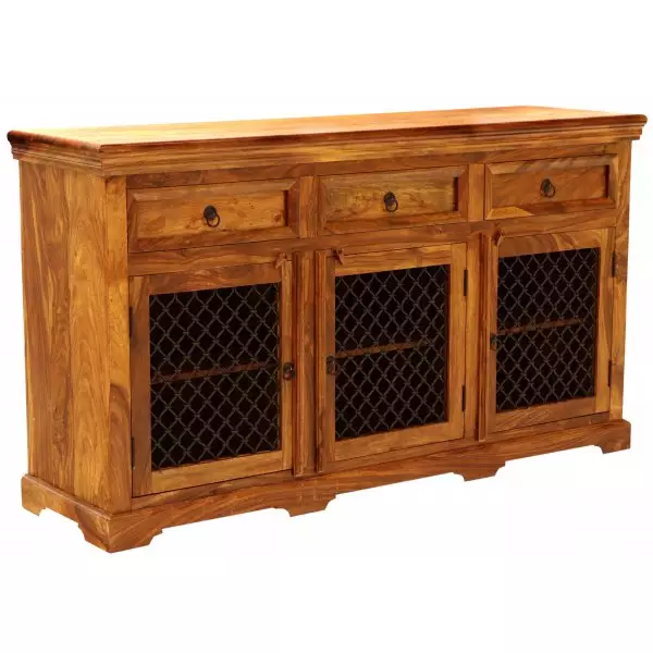 JALI Solid (Sheesham) Wood Sideboard / Chest | 160 × 90 × 45 cm Natural | Elegant Storage - Image 2
