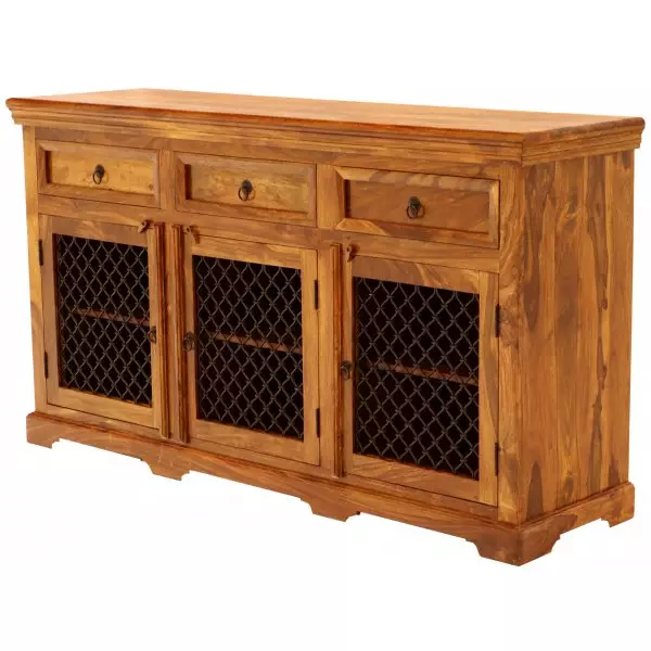 JALI Solid (Sheesham) Wood Sideboard / Chest | 160 × 90 × 45 cm Natural | Elegant Storage - Image 3