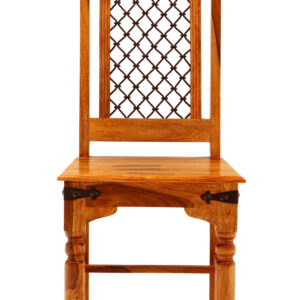 Jali chair with metal string made of solid Indian rosewood
