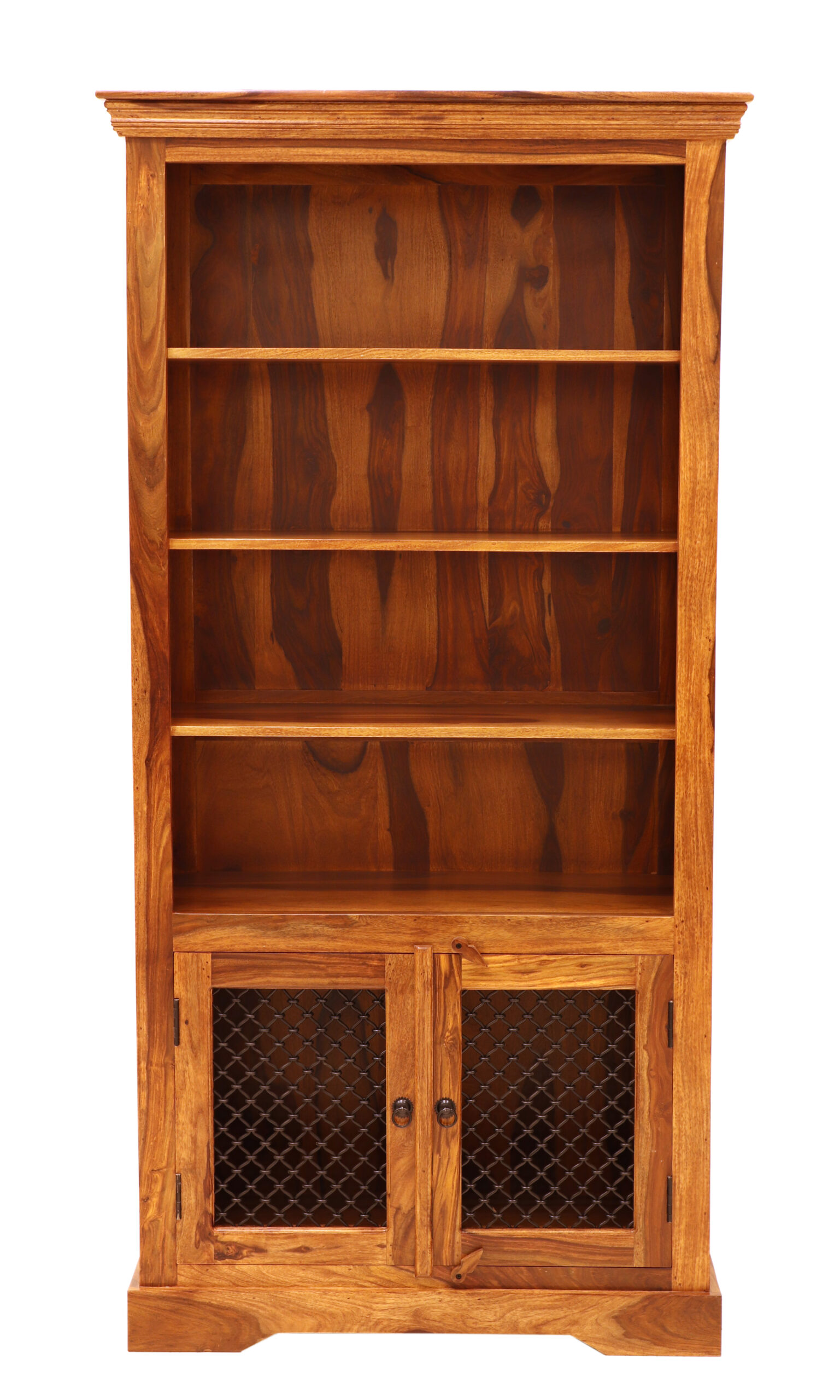 Jali bookcase 100x200x45 made of Indian solid rosewood