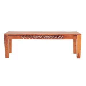 MIRASolid (Sheesham) Wood Bench / Dining Bench | 140 × 40 × 45 cm | Natural Finish | Sturdy Elegant Seating