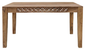 MIRA Solid Sheesham Wood Dining Table | 140 × 90 cm | Natural Finish | Sturdy & Elegant Kitchen / Dining Centerpiece