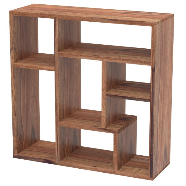 Rami bookcase 90x90x30 made of solid Indian sheesham wood