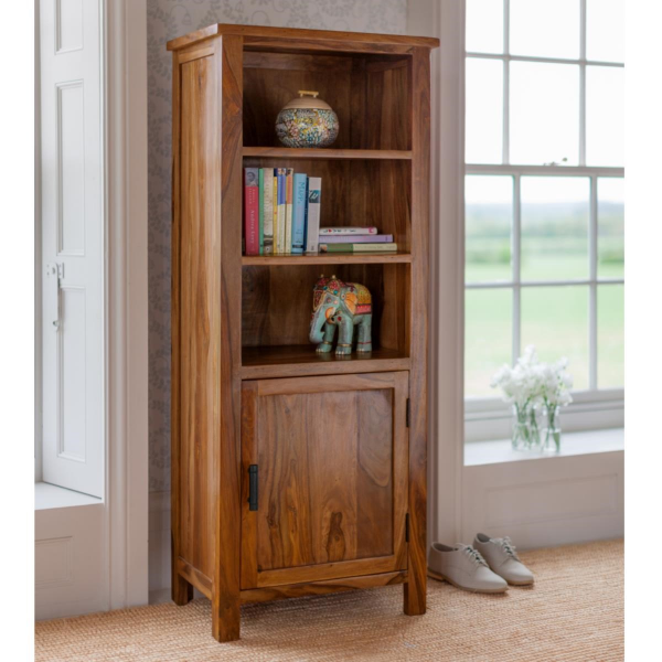 Rami bookcase 60x135x35 made of Indian solid rosewood - Image 4