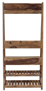 RAMISolid Sheesham Wood Wall Coat Rack with 6 Hooks | 80 × 175 × 40 cm | Natural | Entryway Organizer