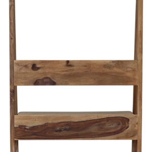 RAMISolid Sheesham Wood Wall Coat Rack with 6 Hooks | 80 × 175 × 40 cm | Natural | Entryway Organizer