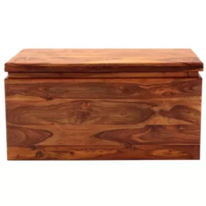 TINA Solid Sheesham Wood Storage Chest | 90 × 45 × 45 cm | Natural Finish | Multipurpose for Home & Decor