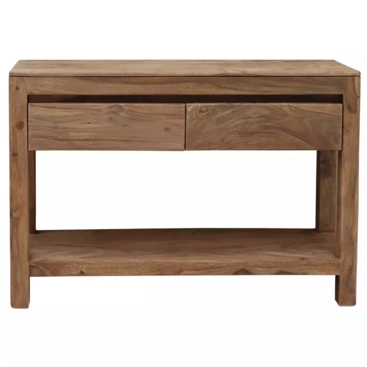 TINA Solid Sheesham Wood Console Table | 110 × 35 × 76 cm |Natural Finish | Elegant Hall / Entry Accent Table