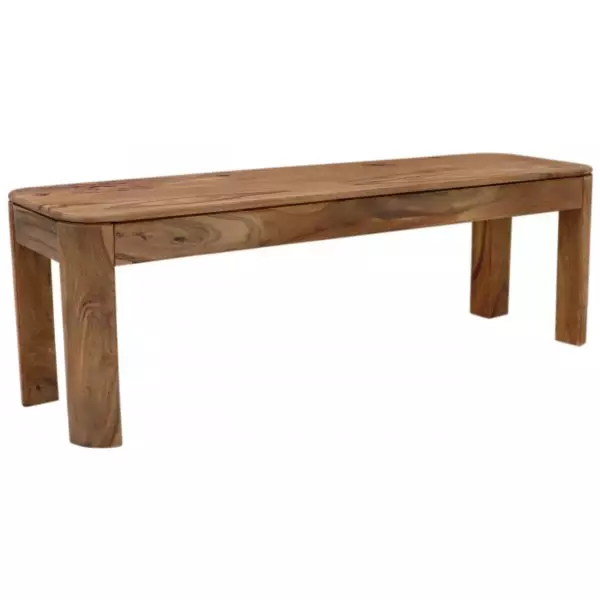 TINA Solid Sheesham Wood Bench / Lavice | 140 × 40 × 45 cm | Natural Finish | Elegant Seating Bench - Image 2