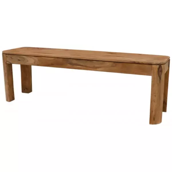 TINA Solid Sheesham Wood Bench / Lavice | 140 × 40 × 45 cm | Natural Finish | Elegant Seating Bench - Image 3