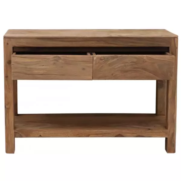 TINA Solid Sheesham Wood Console Table | 110 × 35 × 76 cm |Natural Finish | Elegant Hall / Entry Accent Table - Image 4