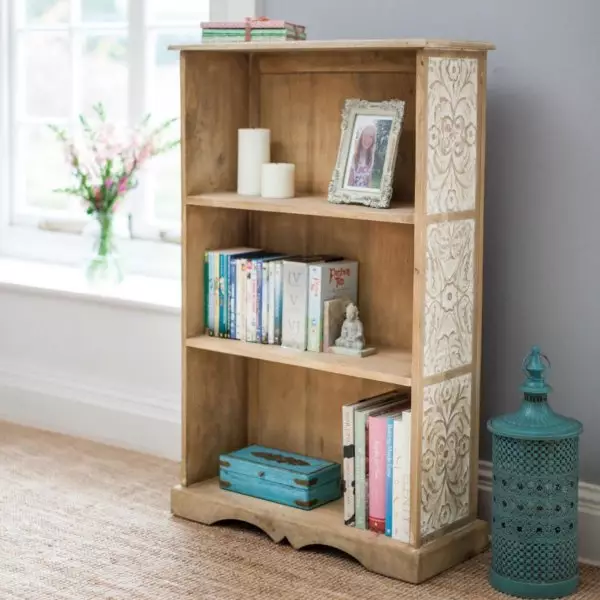 Sita bookcase 90x115x35 made of Indian mango