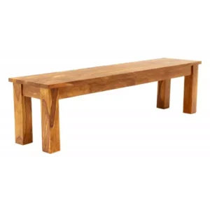 RAMI Solid Sheesham Wood Bench  | 140 × 40 × 45 cm | Natural  Finish | Elegant Seating Bench