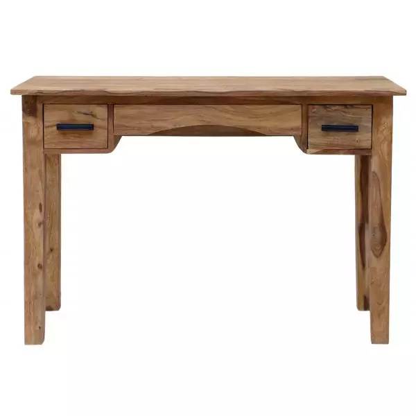 RAMI Solid Sheesham Wood Console Table | 110 × 40 × 76 cm | Natural Finish | Elegant Entry / Hallway Accent Table
