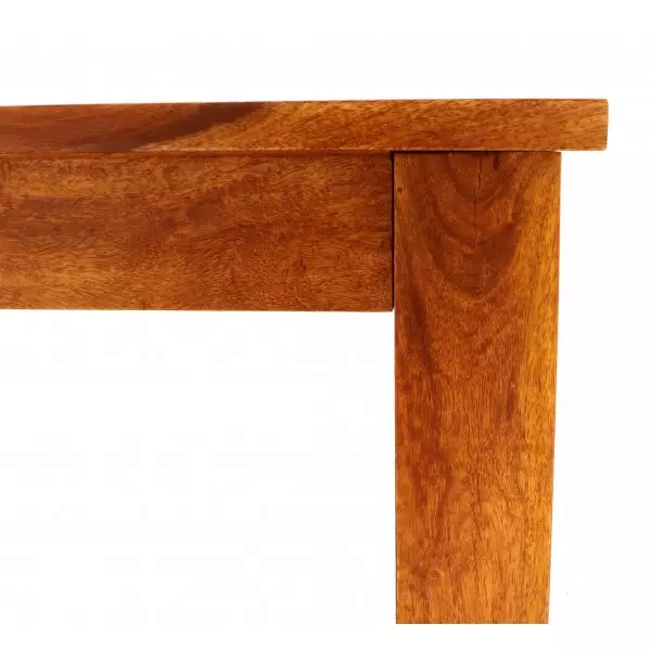 RAMI Solid Sheesham Wood Bench | 140 × 40 × 45 cm | Natural Finish | Elegant Seating Bench - Image 4