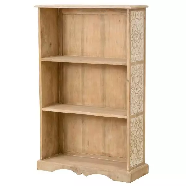 Sita bookcase 90x115x35 made of Indian mango - Image 2