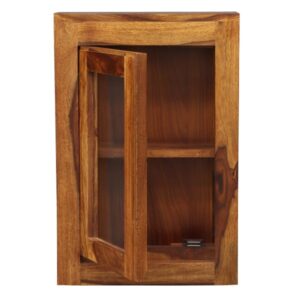 Gani bathroom wall cabinet 40x60x15 made of solid Indian Sheesham wood
