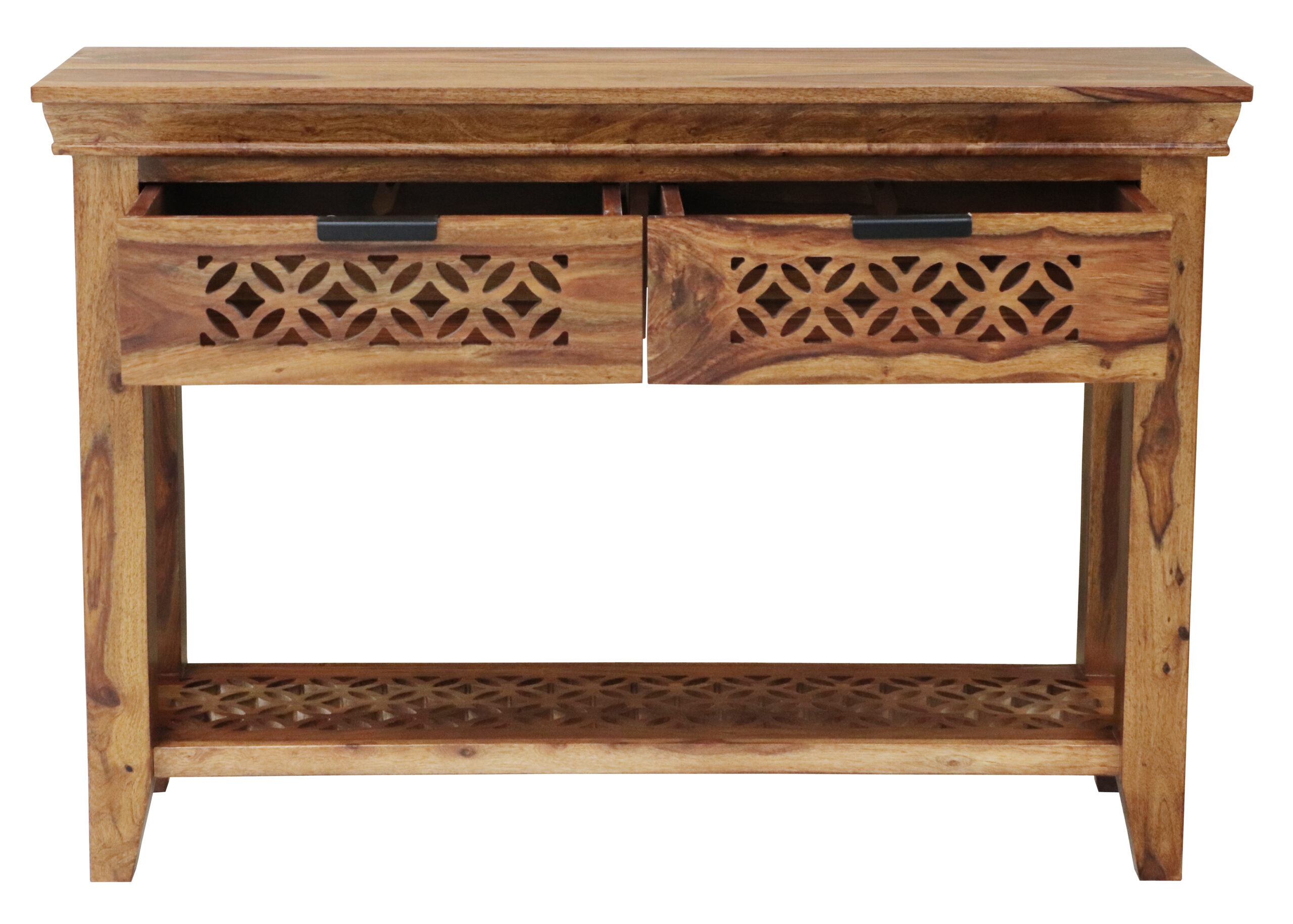 MIRA Solid Sheesham Wood Console Table | 110 × 35 × 76 cm | Natural Finish | Elegant Hall / Entry Accent Table - Image 2