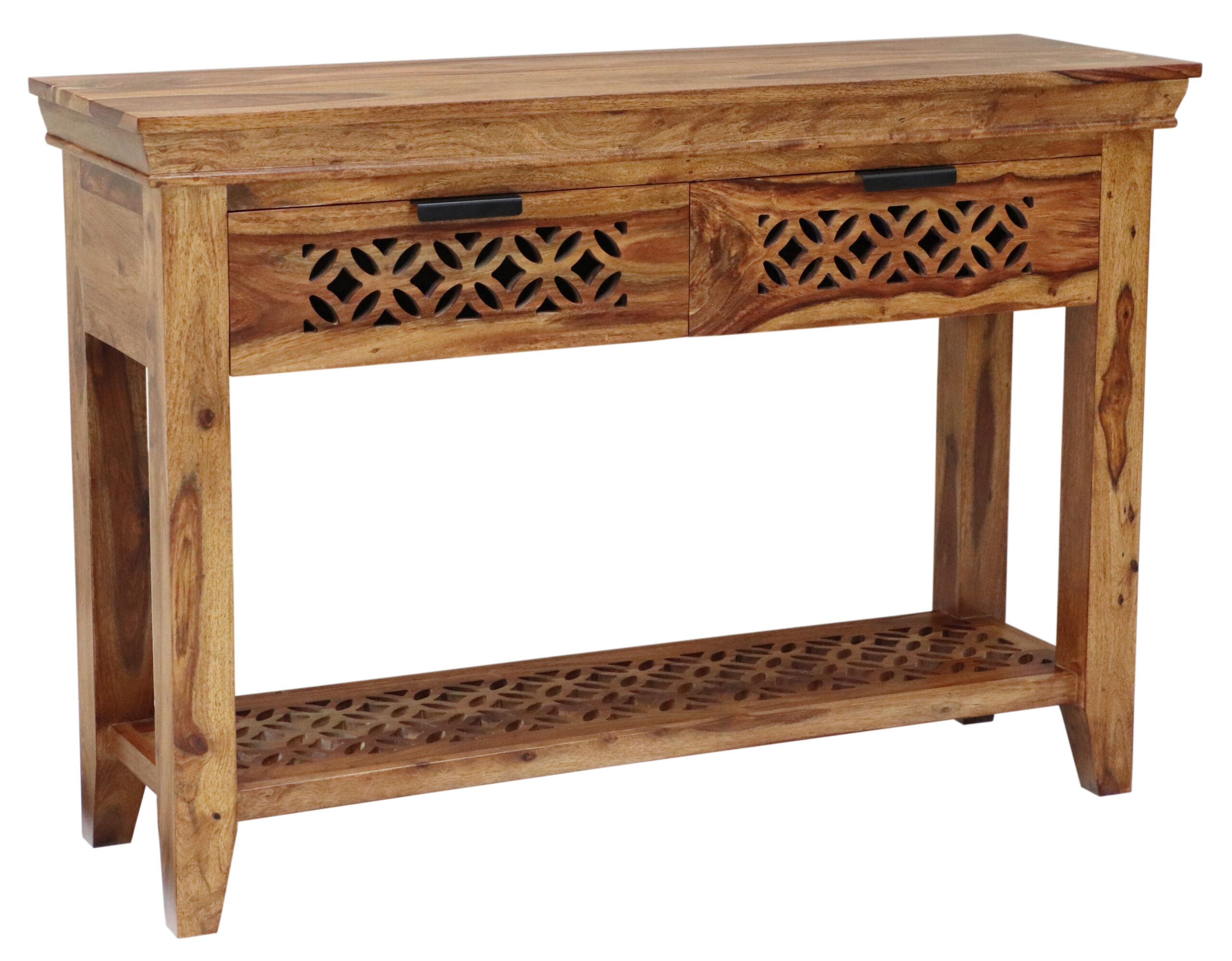 MIRA Solid Sheesham Wood Console Table | 110 × 35 × 76 cm | Natural Finish | Elegant Hall / Entry Accent Table - Image 4