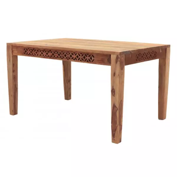 MIRA 200×90 cm Solid Indian (Sheesham) Wood Dining Table Large Rectangular Dining Table ,Natural Finish - Image 2