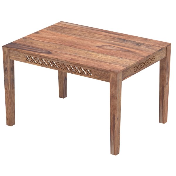 MIRA 120×90 cm Solid Indian (Sheesham) Wood Dining Table Rectangular Premium Dining Table, Natural Finish - Image 3