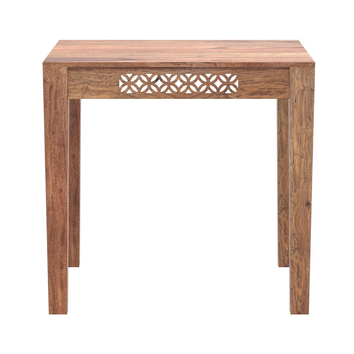 MIRA 80 × 80 cm Solid Indian (Sheesham) Wood Dining Table Premium Square Dining Table, Natural Finish - Image 4