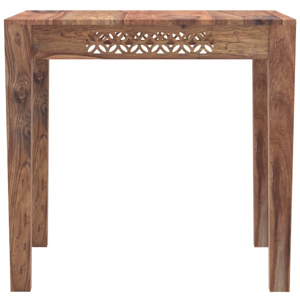 MIRA 80 × 80 cm Solid Indian (Sheesham) Wood Dining Table Premium Square Dining Table, Natural Finish