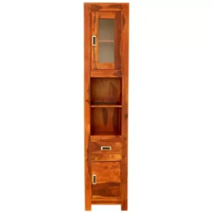 Nela Bathroom cabinet 40x190x35 made of solid Indian sheesham wood