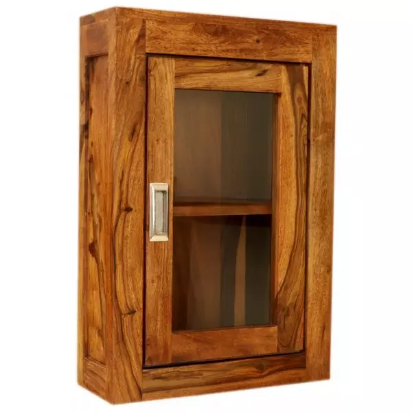 Nela Wall cabinet for bathroom 40x60x15 made of Indian solid sheesham wood - Image 2