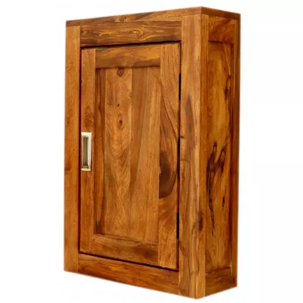 Nela Wall cabinet for bathroom 40x60x15 made of Indian solid sheesham wood - Image 3