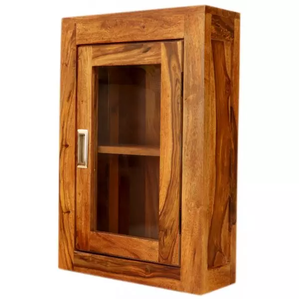 Nela Wall cabinet for bathroom 40x60x15 made of Indian solid sheesham wood - Image 3