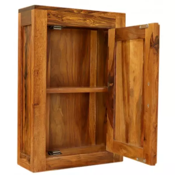 Nela Wall cabinet for bathroom 40x60x15 made of Indian solid sheesham wood - Image 4