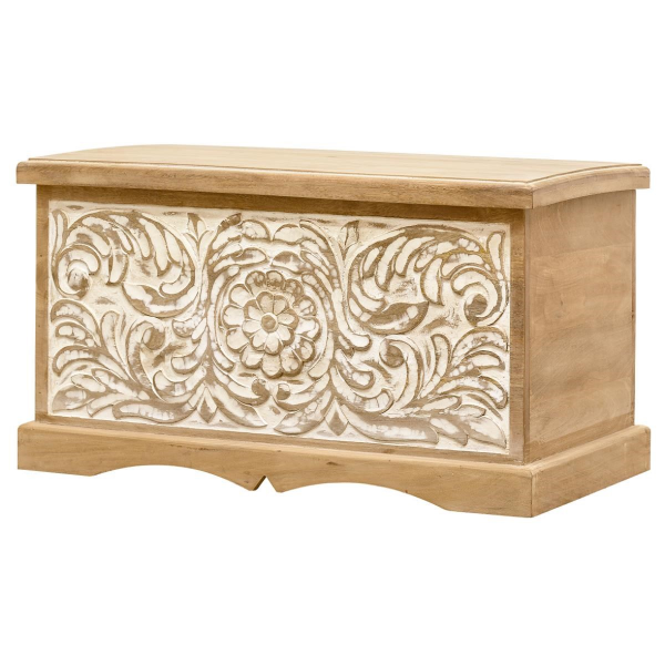 Sita chest 90x45x45 made of Indian solid mango wood - Image 4