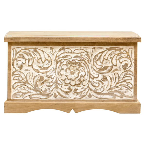 Sita chest 90x45x45 made of Indian solid mango wood - Image 3