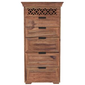 MIRA 60×120×45 cm Solid Indian(Sheesham) Wood Cabinet Storage Cupboard / Sideboard, Natural Finish