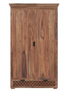 MIRA 120×200×60 cm Solid Indian Palisander (Sheesham) Wood Wardrobe  Spacious 2-Door Wooden Almirah, Natural /Finish