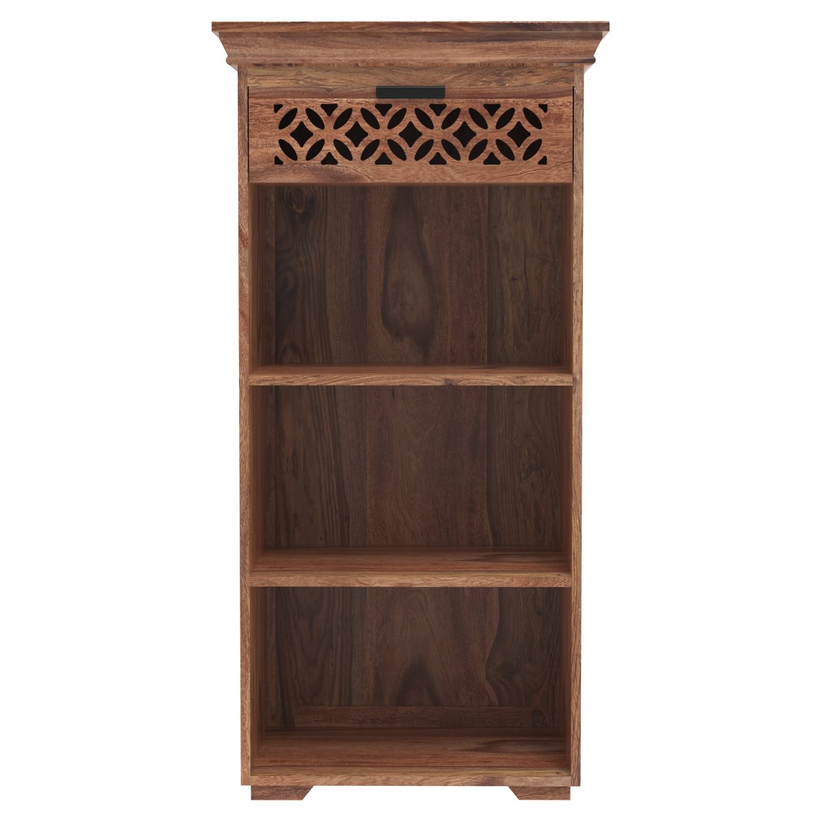 MIRA 60×120×45 cm Solid Indian(Sheesham) Wood Bookshelf Compact Wooden Bookcase / Storage Shelf / Natural Finish