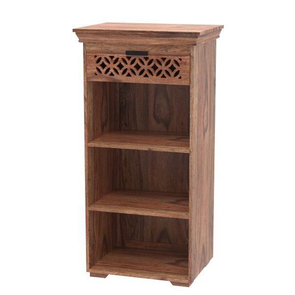 MIRA 60×120×45 cm Solid Indian(Sheesham) Wood Bookshelf Compact Wooden Bookcase / Storage Shelf / Natural Finish - Image 2