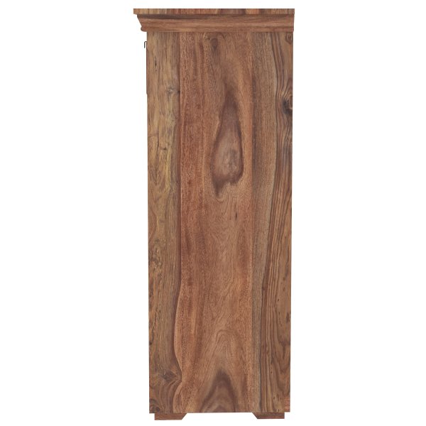 MIRA 60×120×45 cm Solid Indian(Sheesham) Wood Bookshelf Compact Wooden Bookcase / Storage Shelf / Natural Finish - Image 3