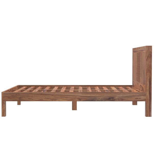 MIRA 160×200 cm Solid Indian (Sheesham) Wood Bed King/Queen Size Hardwood Bed Frame, Premium Solid-Wood Finish - Image 3