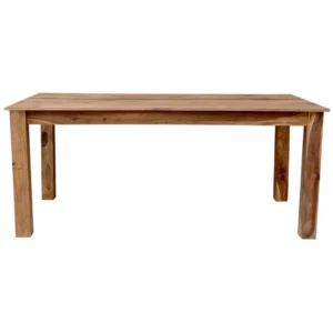 RAMI 175×90 cm Solid Indian(Sheesham) Wood Dining Table Large Rectangular Hardwood Dining Table, Natural Finish