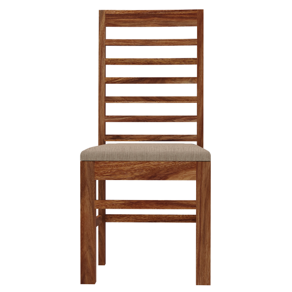 RAMI Solid (Sheesham) Wood Chair with Padded Seat 100% Hardwood Dining / Accent Chair, Natural Finish - Image 2