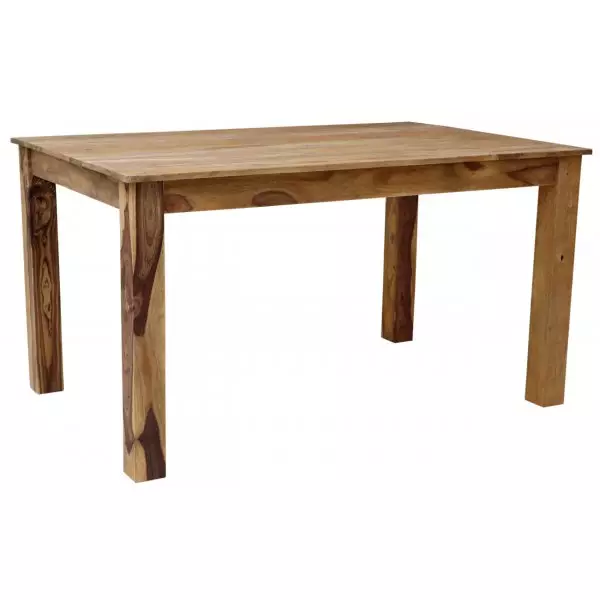 RAMI 120×90 cm Solid Indian (Sheesham) Wood Dining Table Rectangular Hardwood Dining Table,Natural Finish - Image 2