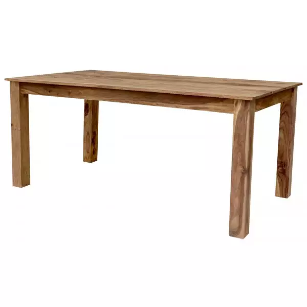 RAMI 200×90 cm Solid Indian (Sheesham) Wood Dining Table Large Rectangular Hardwood Dining Table,Natural Finish - Image 3