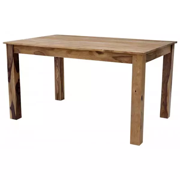 RAMI 120×90 cm Solid Indian (Sheesham) Wood Dining Table Rectangular Hardwood Dining Table,Natural Finish - Image 3