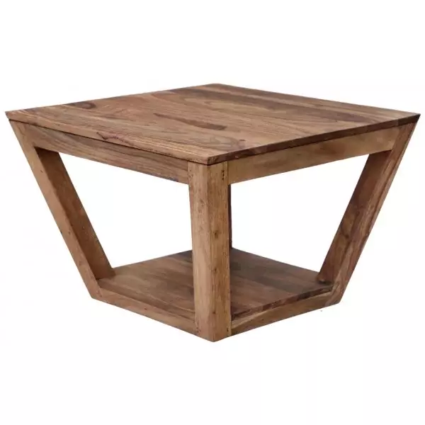 RAMI 110×45×60 Solid Sheesham Wood Coffee / Centre Table – Compact & Robust Solid-Wood Living Room Table,Natural Finish - Image 3