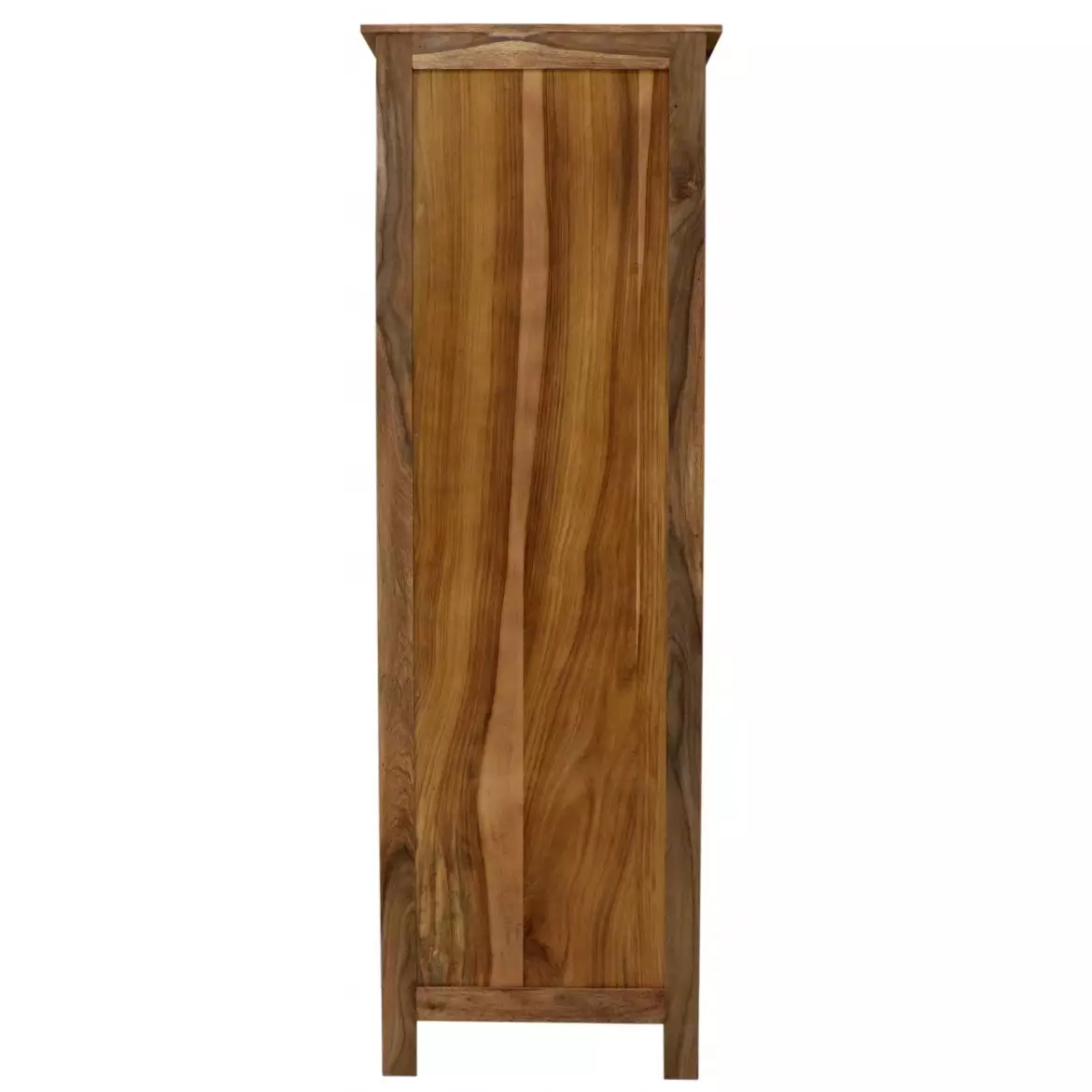 Rami Sheesham Wood Display Cabinet with Glass Doors - 60x45x180cm Solid Wood Bookcase for Living Room | Storage Unit - Image 6
