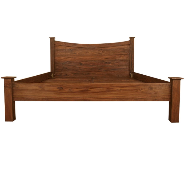 Rami Solid Wood Single Bed with Headboard | Sheesham Wood Bed Frame for Bedroom and Kids Room - Image 5
